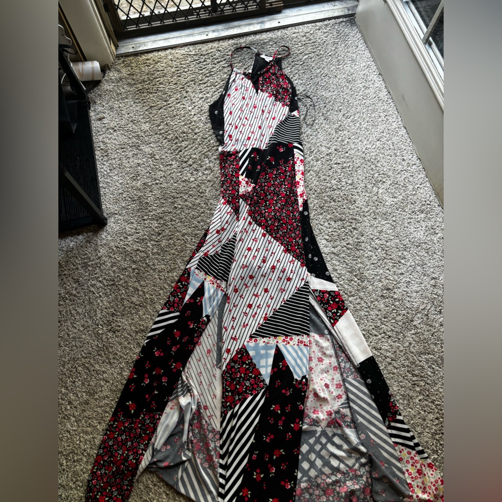Candies patch work maxi dress